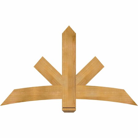 Ekena Millwork Alberta Rough Sawn Timber Gable Bracket, Western Red Cedar, 60"W x 35"H x 2"D x 6"F, 14/12 Pitch GBW060X35X0206ALB00RWR